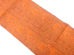 萬葉製　花更紗模様織り出し　名古屋帯